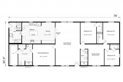 Dutch Housing Aspire 3276H42396 Mobile Home Floor Plan