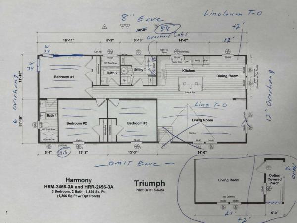 2024 Clayton Harmony HRR2456-3A Manufactured Home