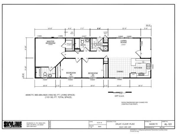 2025 Skyline 4608CT Manufactured Home