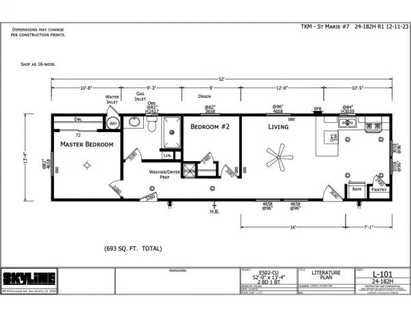 2025 Skyline E502 Manufactured Home