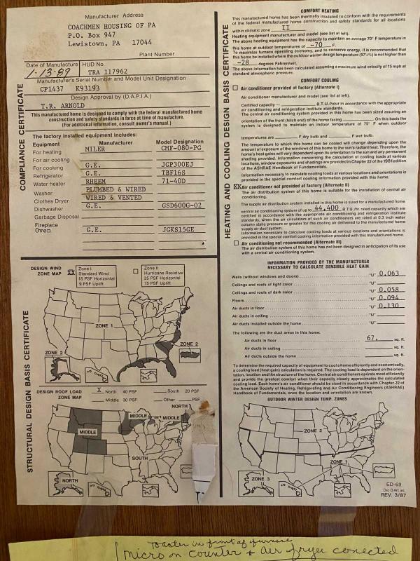 1989 Coachmen K93193 Manufactured Home