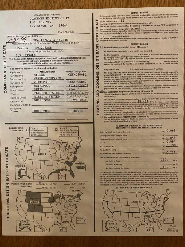 1989 Coachmen K93208A&B Manufactured Home