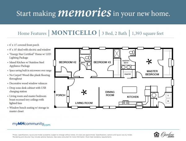 2022 Clayton - Richfield Monticello Mobile Home