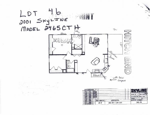 Floor plan of home
