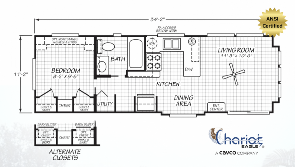 2025 Chariot Eagle EG12351B Manufactured Home