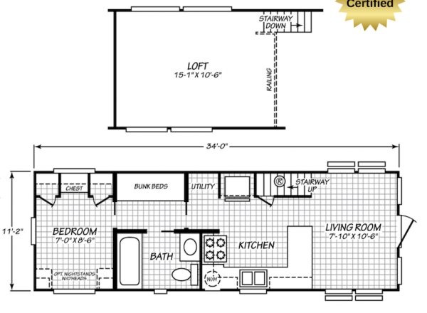 2025 Chariot Eagle EC11341A Manufactured Home