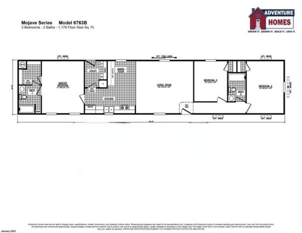 2025 ADVENTURE HOMES 199 MOJAVE MODEL 6763B  Home