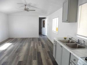 View from kitchen to living room
