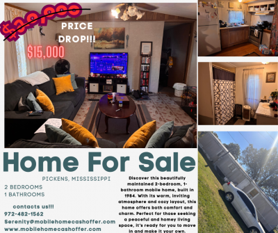 Mobile Home at 62 Terry St Pickens, MS 39146