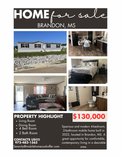 Mobile Home at 4000 Hillsboro Dr Brandon, MS 39042