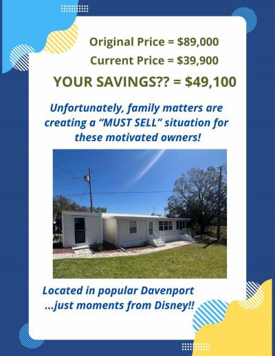Mobile Home at 3700 Us Highway 17-92 N #F23 Davenport, FL 33837
