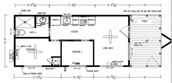2024 Great Outdoor Cottages 2112BW G2 (8 porch) - GOC Mobile Home