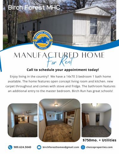 Mobile Home at 204 Cub Lane Birch Run, MI 48415