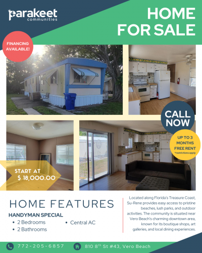 Mobile Home at 810 8th St #43 Vero Beach, FL 32962