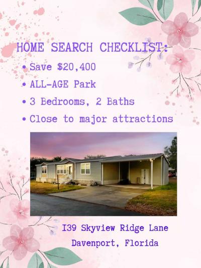 Mobile Home at 139 Skyview Ridge Lane Davenport, FL 33897