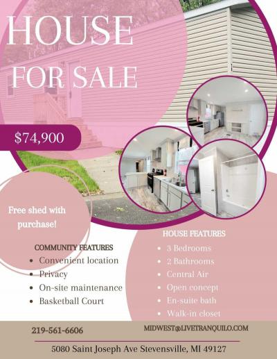 Mobile Home at 5080 Saint Joseph Ave Lot 79 Stevensville, MI 49127