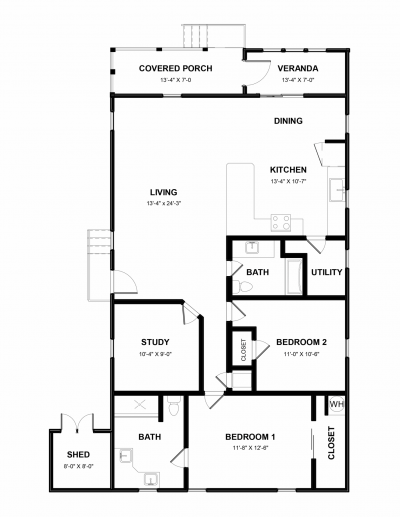 Photo 3 of 5 of home located at 1232 SE Hub Street Crystal River, FL 34429