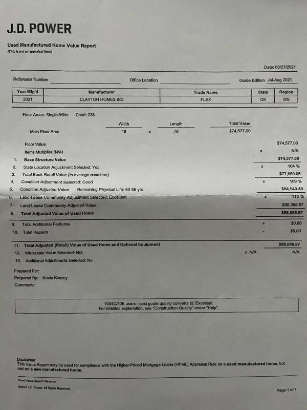 2021 Clayton Homes Flex Mobile Home