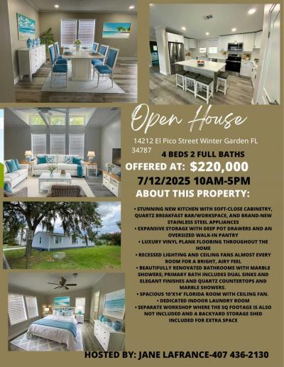 Photo 1 of 16 of home located at 14212 El Pico St Winter Garden, FL 34787