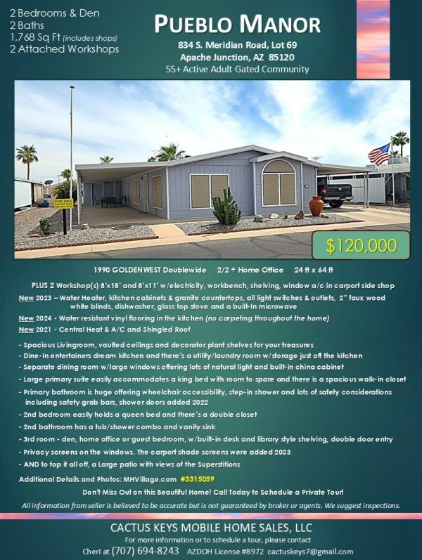 1990 GOLDENWEST DOUBLEWIDE Manufactured Home