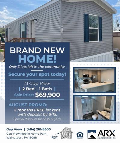 Photo 2 of 8 of home located at Gap View Mobile Home Park Lot 13 Walnutport, PA 18088