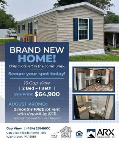 Photo 2 of 8 of home located at Gap View Mobile Home Park Lot 16 Walnutport, PA 18088