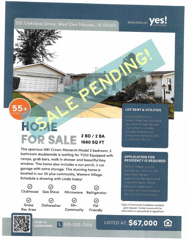 Photo 1 of 2 of home located at 501 Oaklane Dr Lot Oak-501 West Des Moines, IA 50265