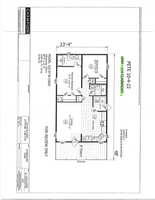 2023 Redman/Champion 114CD Mobile Home For Sale