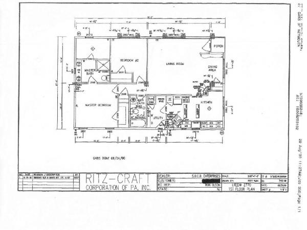2001 LXE Ritz Craft Manufactured Home