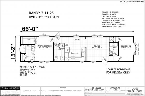 2026 Redman 67 NWSSL26602  Home