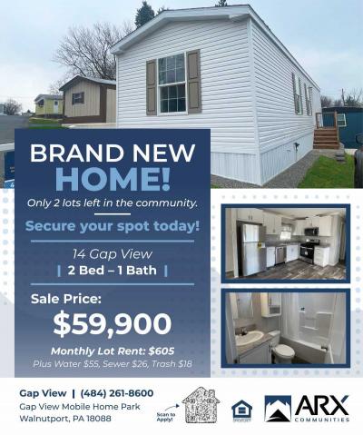 Mobile Home at Gap View Mobile Home Park Lot 14 Walnutport, PA 18088