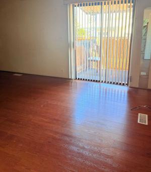 Living room with entrance to porch