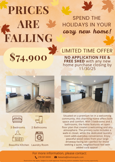 Mobile Home at 121 Dunewood Drive Lot 121 Michigan City, IN 46360