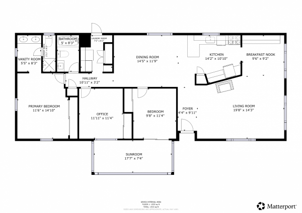 Floor plan of home