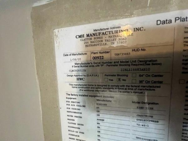 2010 CLYM 22B Mobile Home