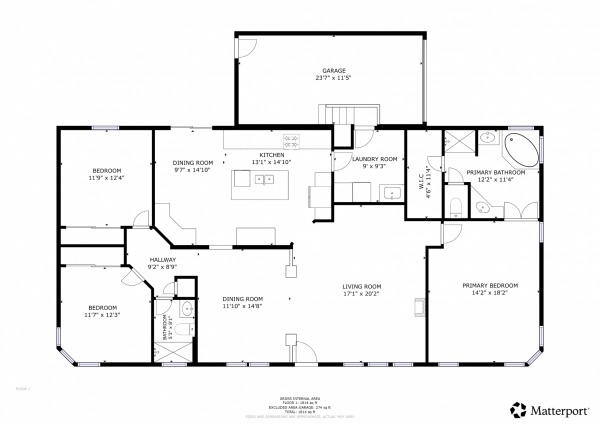 Floor plan of home