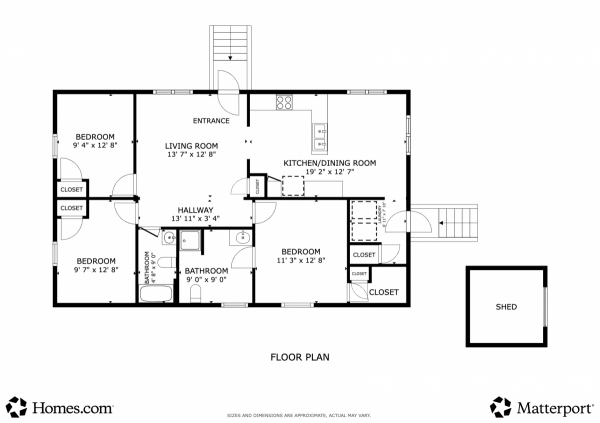 Floor plan of home