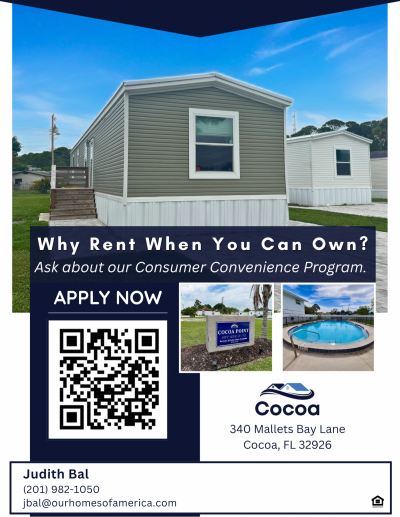 Mobile Home at 459 Stowe Lane, Cp62 Cocoa, FL 32926