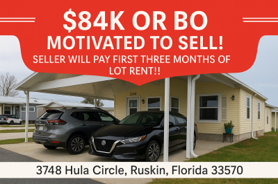Mobile Home at 3748 Hula Circle Ruskin, FL 33570