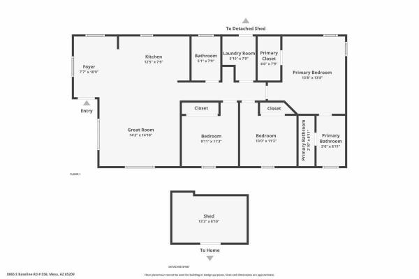 Floor plan of home