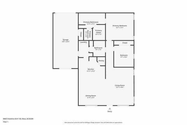 Floor plan of home
