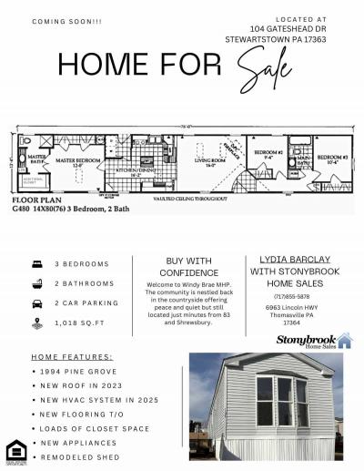 Mobile Home at 104 Gateshead Drive Stewartstown, PA 17363