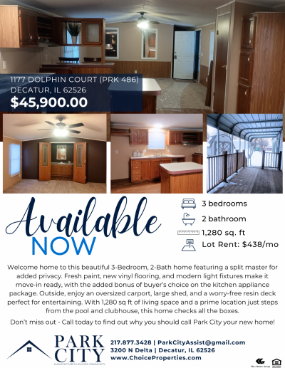 Mobile Home at 1177 Dolphin Court Decatur, IL 62526