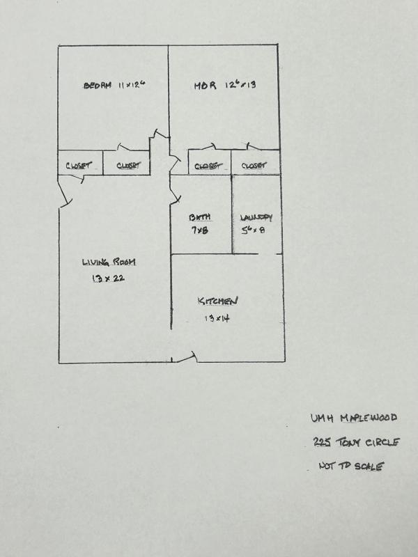 1990 NEW 225 Mobile Home For Sale