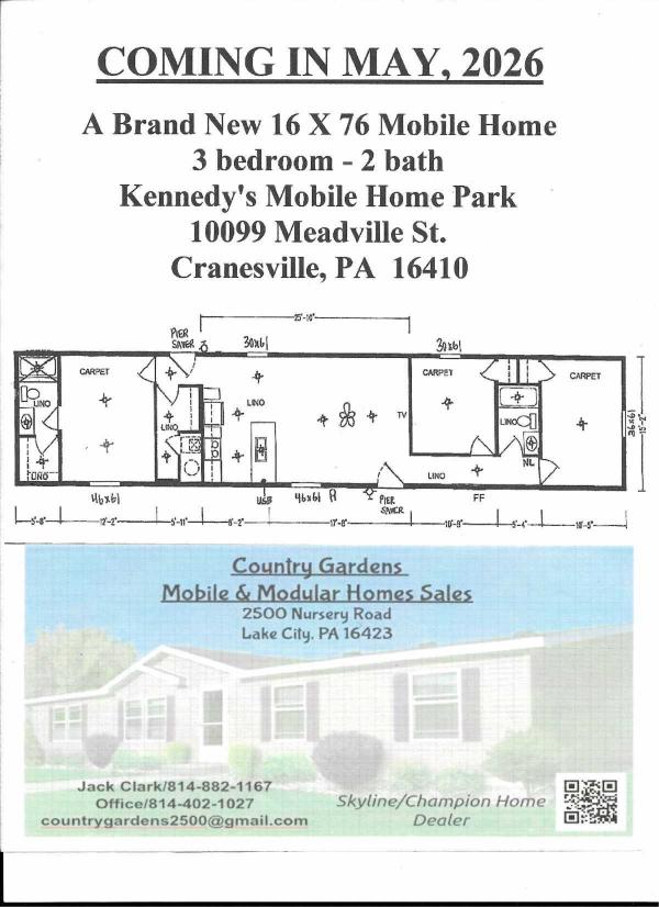 2026 Skyline Mobile Home For Sale