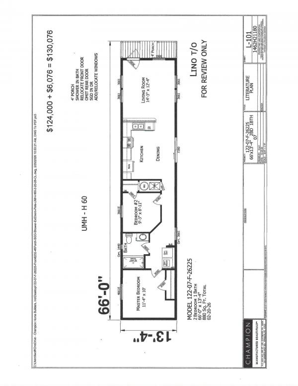 2026 Champion H60 NWSSF26225 Mobile Home