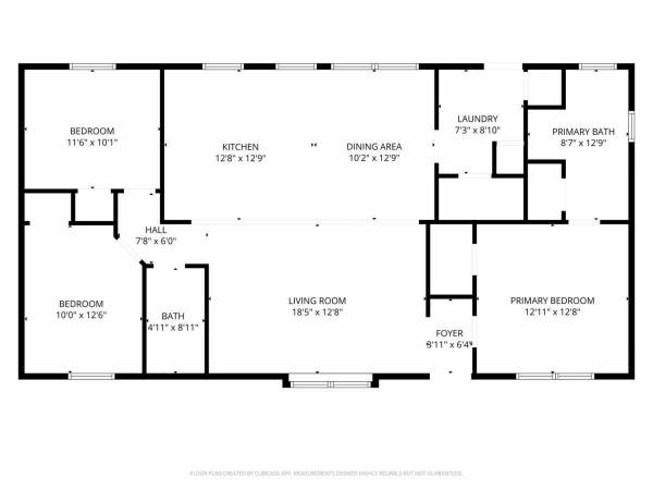 Floor plan of home
