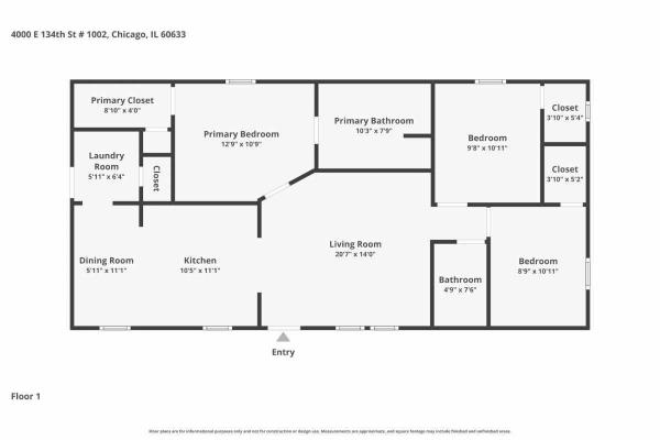 Floor plan of home