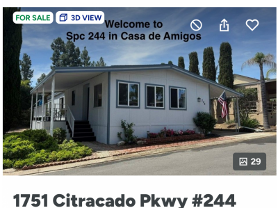 Mobile Home at 1751 Citracado Parkway Space 244 Escondido, CA 92029