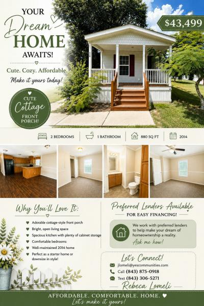 Mobile Home at 118 Shenandoah Lane Lot O118 Summerville, SC 29486